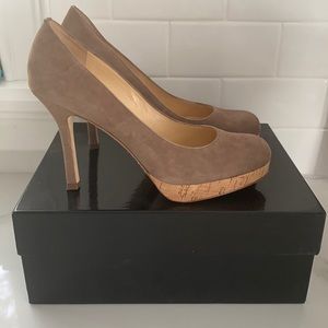 Dark Taupe Suede High Heels
